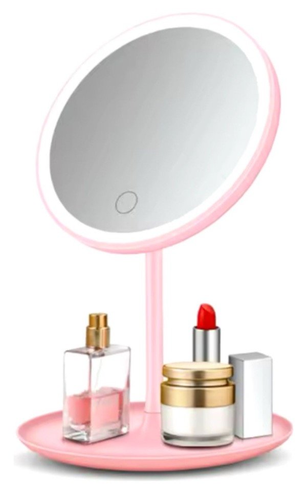 Producto - Espejo led usb rosa