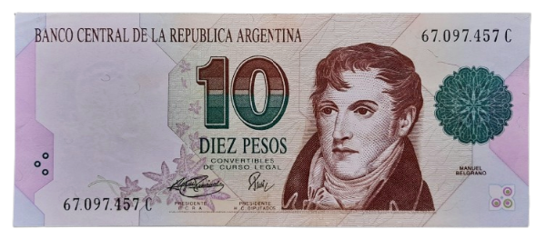 Producto - 10 Pesos Primer Diseño (Fernández - Pierri) Bott.3043 VF/VF+