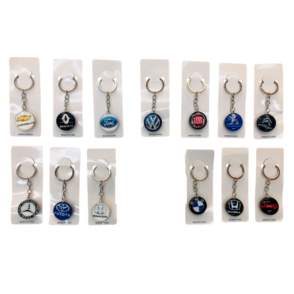 Producto - PACK 12 LLAVEROS ACRILICO AUTOMOVILES SURTIDOS