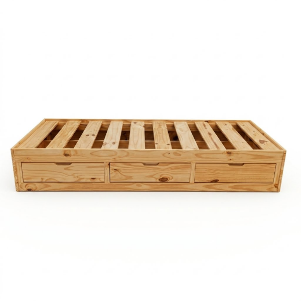 Producto - Cama box una plaza 3 cajones