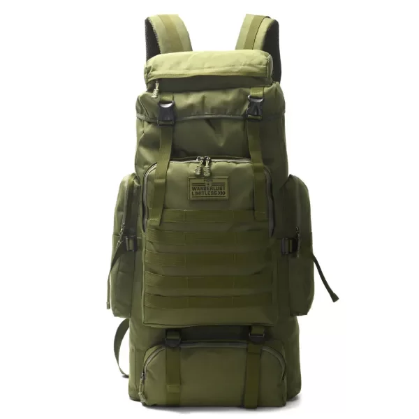 Producto - Mochila Wanderlust Táctica Trekking Verde 55 a 65 LT