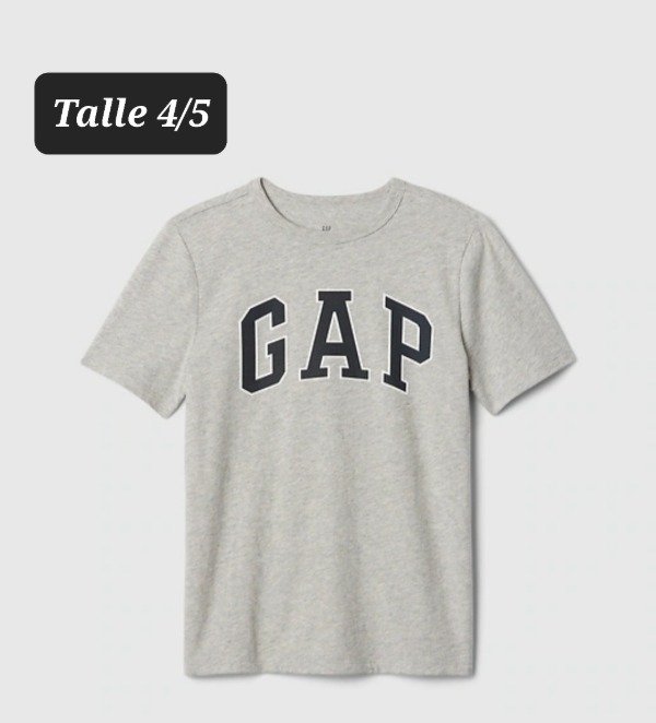 Producto - Remera mang corta gap talle 4/5 gris