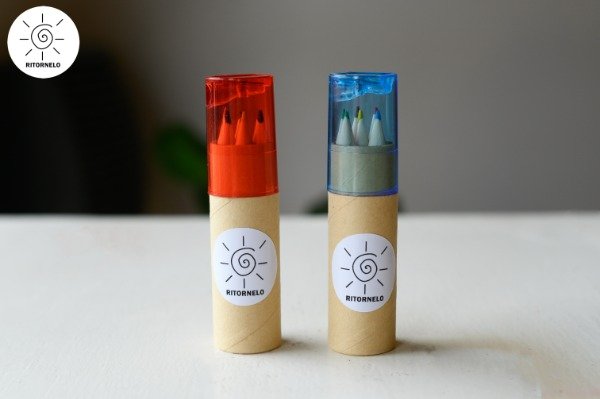 Producto - Tubo de 6 lápices de colores con sacapuntas