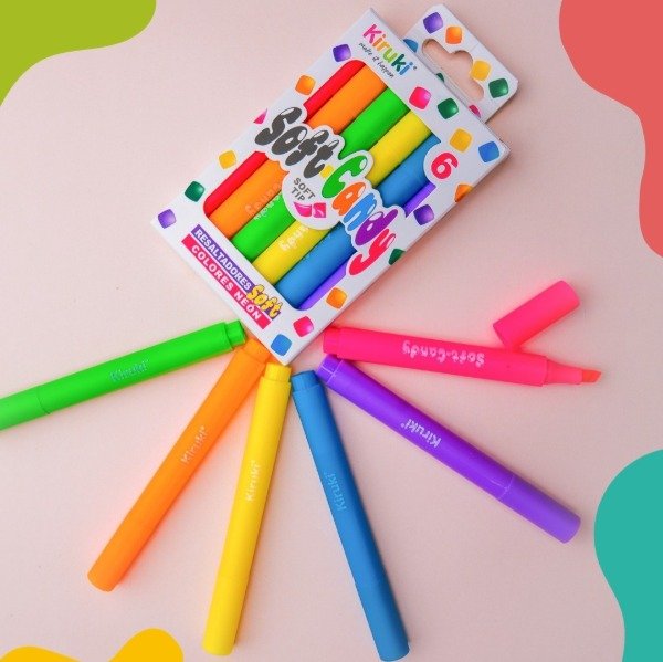 Producto - Mini Resaltadores Soft Candy "Neón" x6 - Kiruki