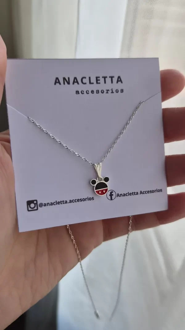 Producto - Gargantilla mickey color 45cm plata 925