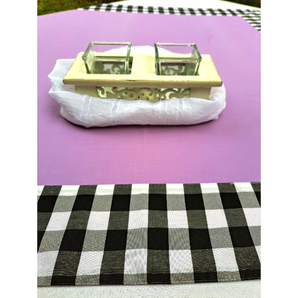 Producto - Mantel Kwadrillé cuadrado con guarda