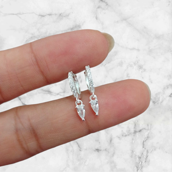 Producto - Aros argollas dije gota 1cm PL 300061