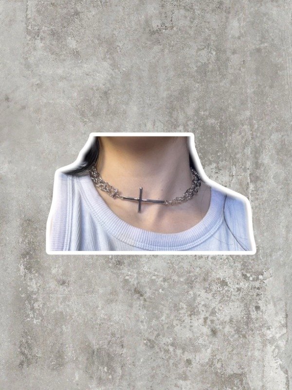 Producto - choker cruz con cadenas