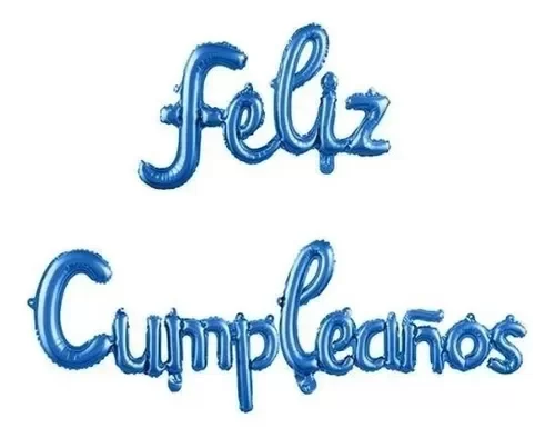 Producto - Feliz cumpleaños cursiva AZUL