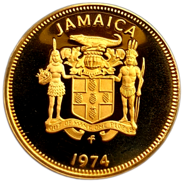 Producto - Jamaica PROOF 1 Cent 1974 Fruto de ackee (22.000) Km#51 Unc