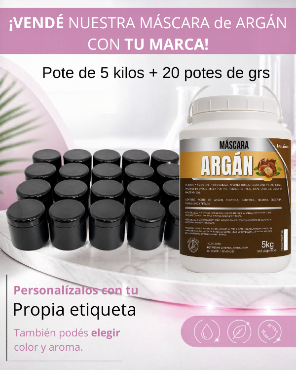 Producto - 5kg MÁSCARA ARGÁN + 20 potes 250