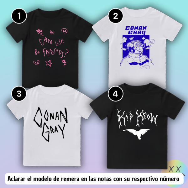 Producto - Baby Tee Conan Gray #1 (varios modelos)