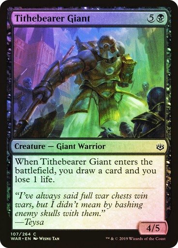 Producto - Tithebearer Giant Foil  War of the Spark