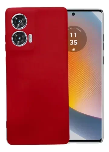 Producto - Funda Silicone Case Rojo para Moto EDGE 50 Fusion