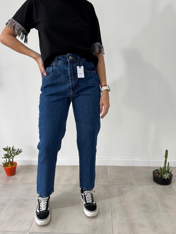 Producto - JEAN MOM AZUL