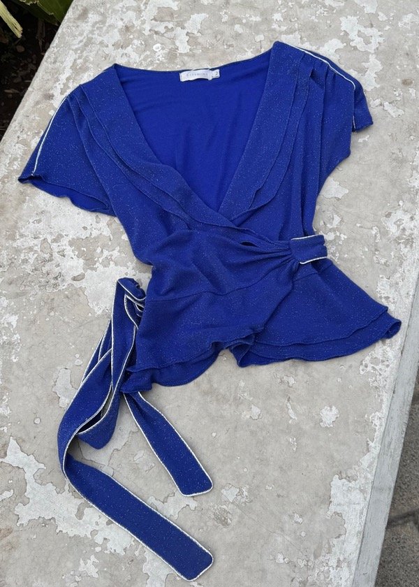 Producto - Blusa cruzada Vitamina Y2k Blue tM