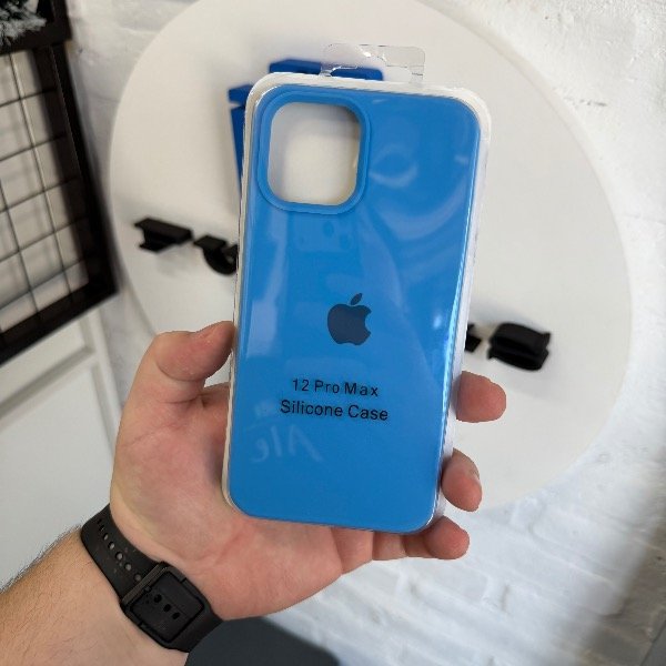 Producto - Silicone Case Celeste Oscuro - iPhone 12 Pro Max