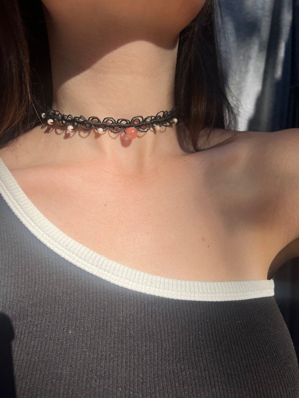 Producto - Choker UMA de cuarzo cherry