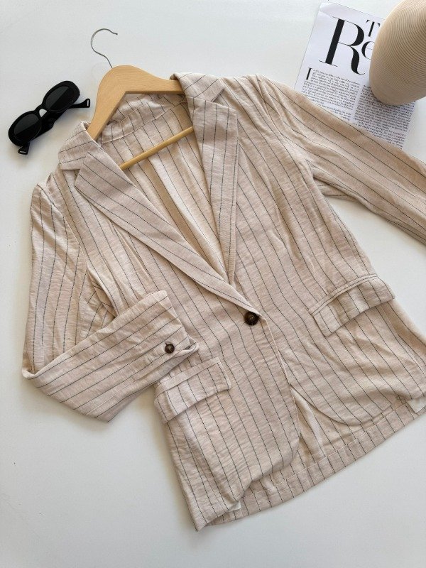 Producto - BLAZER MONACO DE LINO CREMA