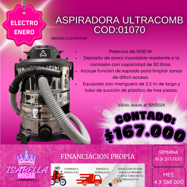 Producto - ASPIRADORA ULTRACOMB COD:01070