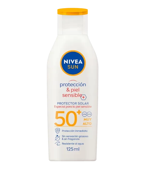 Producto - PROTECTOR SOLAR NIVEA - PROTECCION PIEL SENSIBLE - CREMA FPS 50+ 200ML
