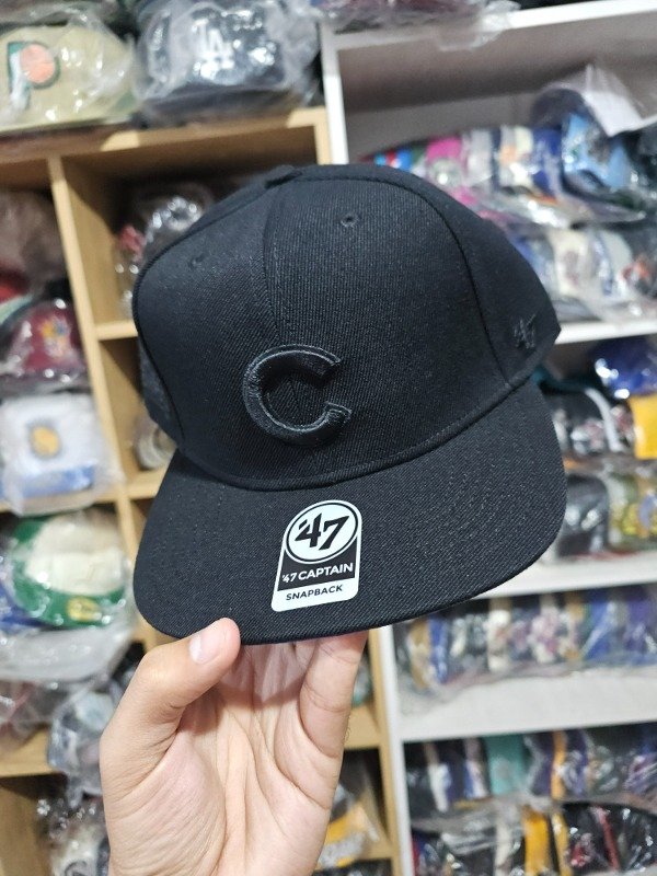 Chicago cubs world series 2016 total black '47 snapback — imagen 2