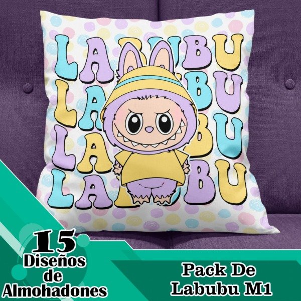 Producto - Diseños Digitales / Plantillas Para Almohadones De Labubu M1