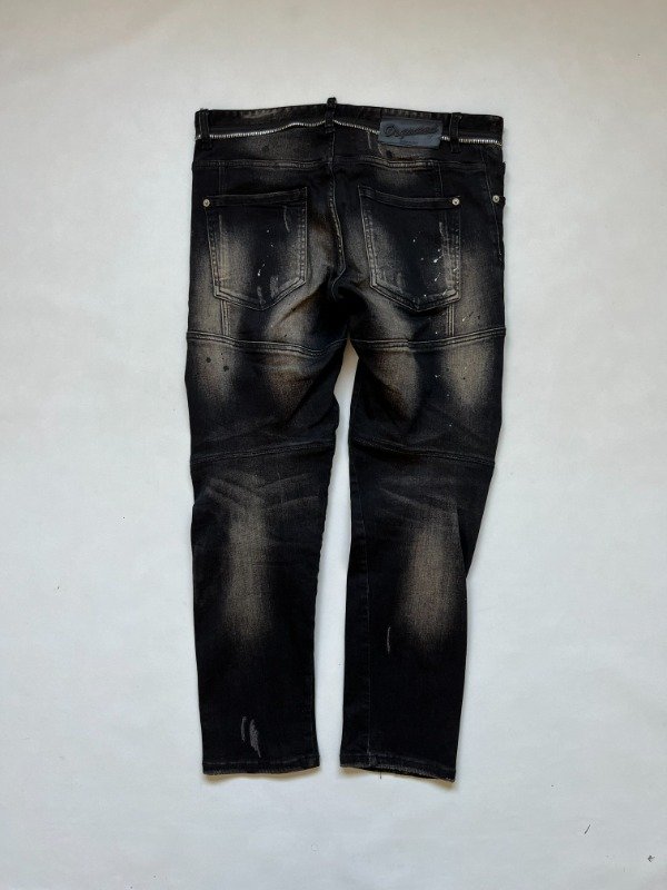 Producto - Dsquared2 Distressed Paint Splatter Biker Denim Jeans - 3