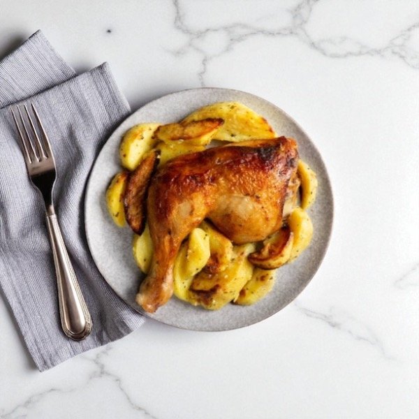 Producto - Pata Muslo al Horno con Vegetales o Papas