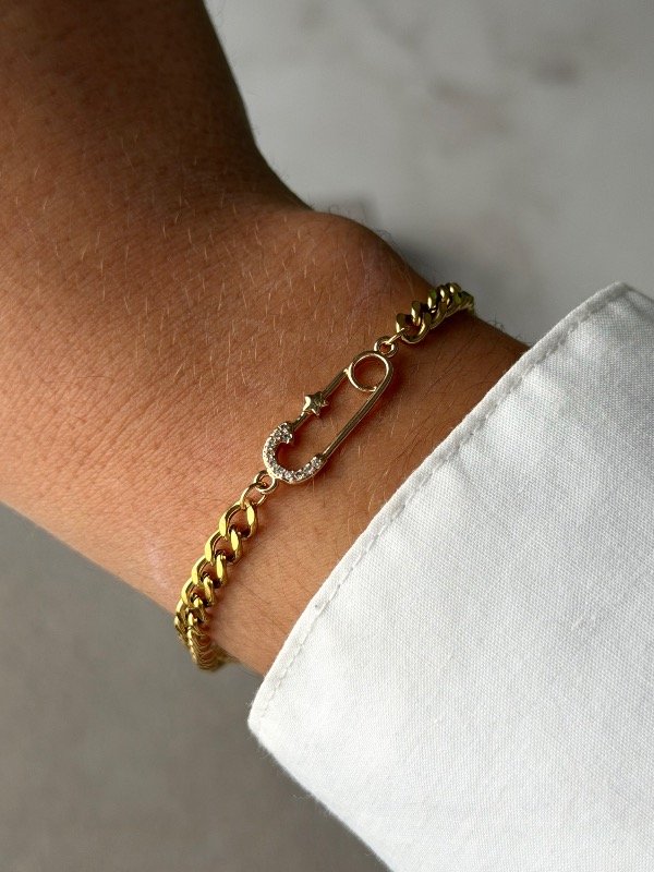 Producto - Pulsera dorada clip - 1