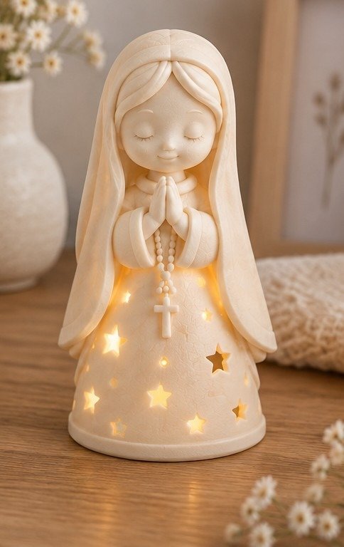 Producto - Pack souvenirs virgen línea con vela led - 0