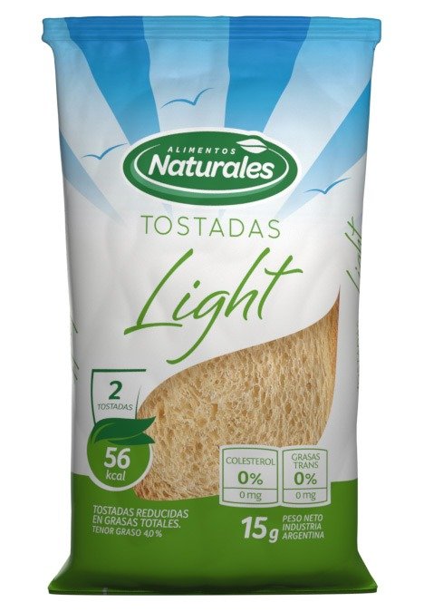 Producto - Tostadas Light 15g Alimentos Naturales. Caja x 108 u.