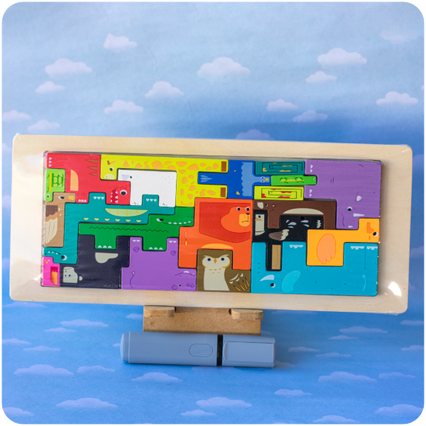 Producto - Encastrable de Madera Tipo Tetris - Animales