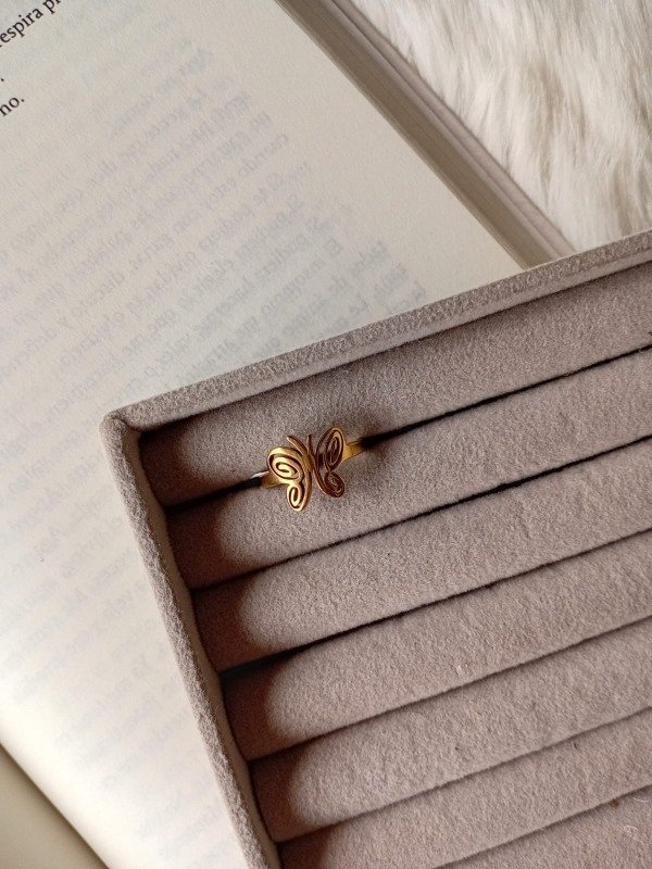 Producto - Anillo mariposa dorada