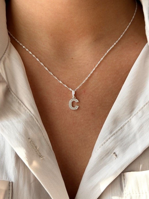 Producto - Conjunto letra C micropave - 0
