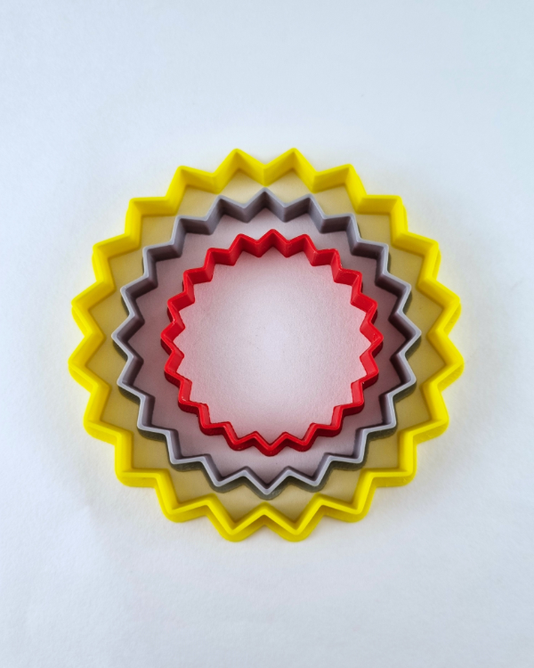 Producto - Set x3 Cortantes Estrellados de 20 Puntas
