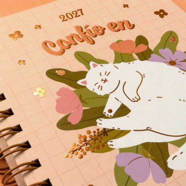 Producto - Agenda PREMIUM A5 - SEMANAL gatos - 0