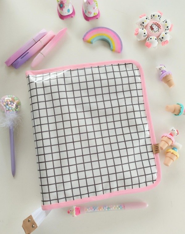 Producto - Funda tea N3 cuadrille blanco