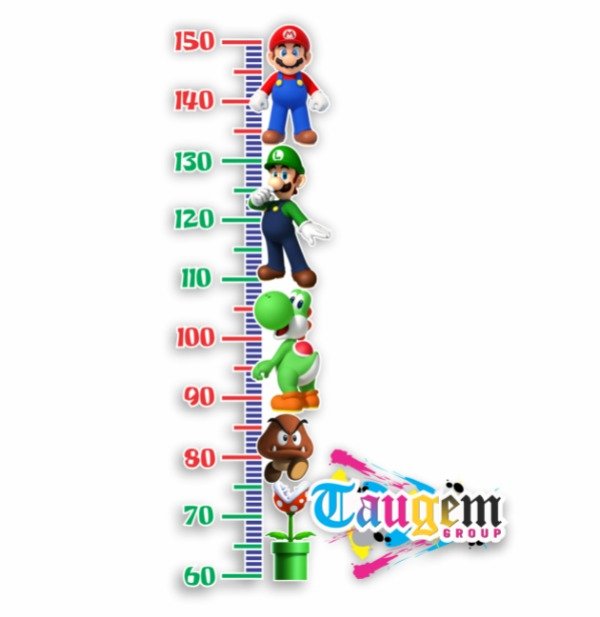 Producto - VINILO MEDIDOR DE ALTURA - MARIO BROSS