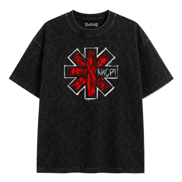 Producto - REMERA RED HOT CHILLI PEPPERS - GRUNGE - OVERSIZE - WASHED - 0