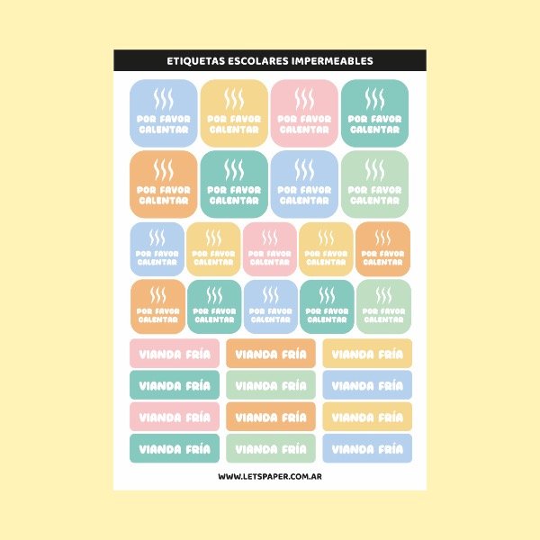 Producto - Etiquetas VIANDA colores