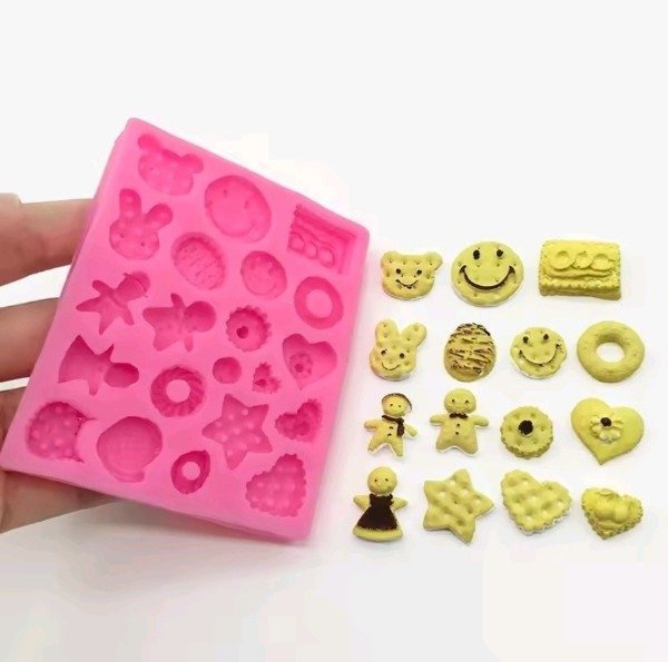 Producto - Molde miniaturas x 15 cookies , caritas, corazones ,
