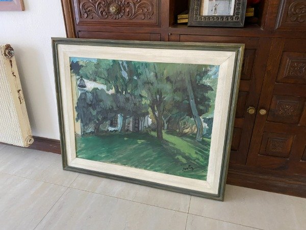 Producto - CUADRO OLEO 69x53 MARCO MADERA 86x70 #9508