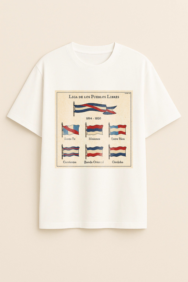 Producto - Liga de Los Pueblos Libres (Oversize Unisex Blanca Frontal)