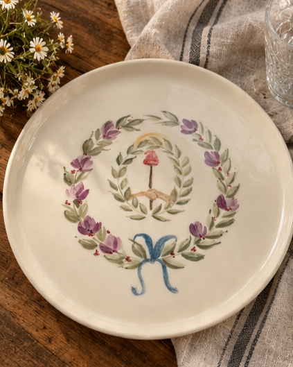 Producto - Plato grande Escudo nacional florido - 2