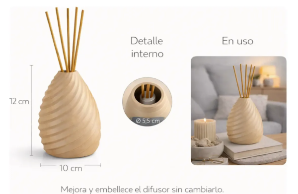 Producto - Cobertor Difusor Decoración Nordico Saphirus Minimalista 3d - 2