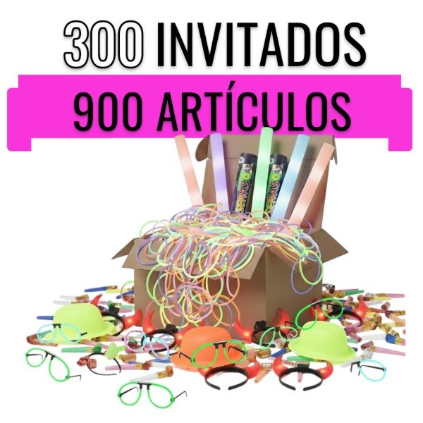 Producto - Combo Luminoso para 300 Invitados Ideal Fiesta Cumpleaños con 900 Artículos