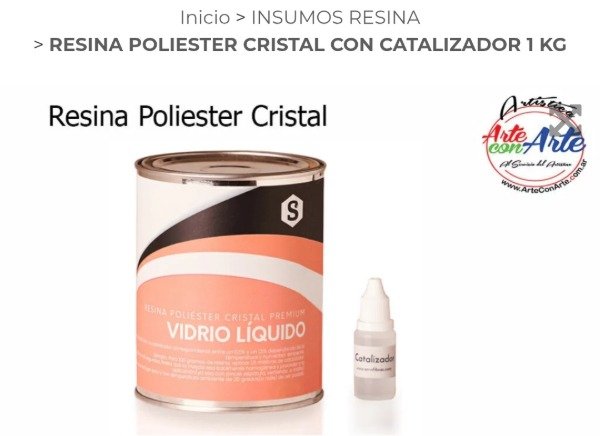 Producto - RESINA POLIESTER CRISTAL CON CATALIZADOR 1 KG
