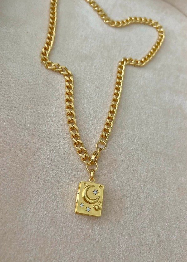 Producto - Collar Relicario Luna - 1