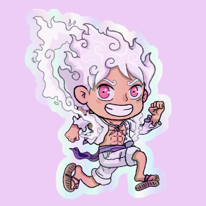 Producto - Stickers Holograficos - One Piece - Luffy Gear 5